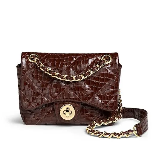 Bolsa em verniz marrom, Usaflex