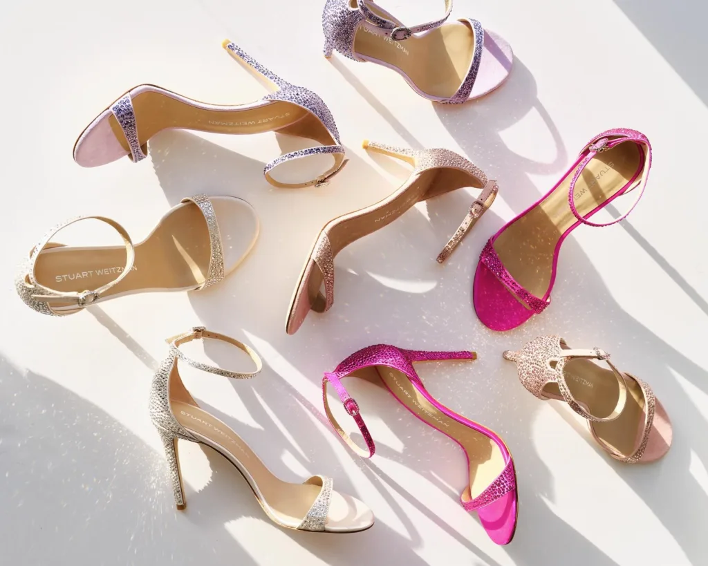 Sandálias Nudist II Shine da Stuart Weitzman