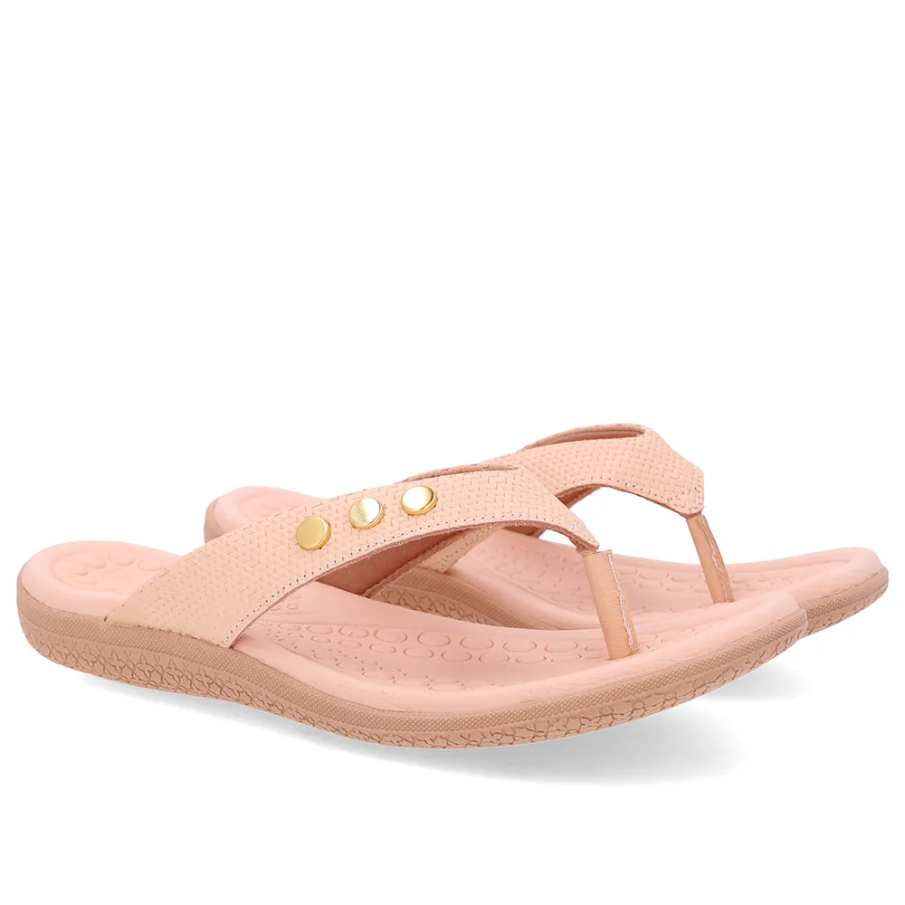 Chinelo Rasteiro Couro Laranja Claro, Usaflex, R$ 119,99
