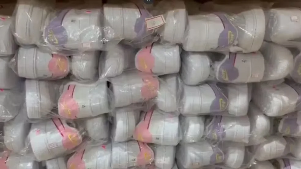 Calçados falsificados eram vendidos como "réplicas"