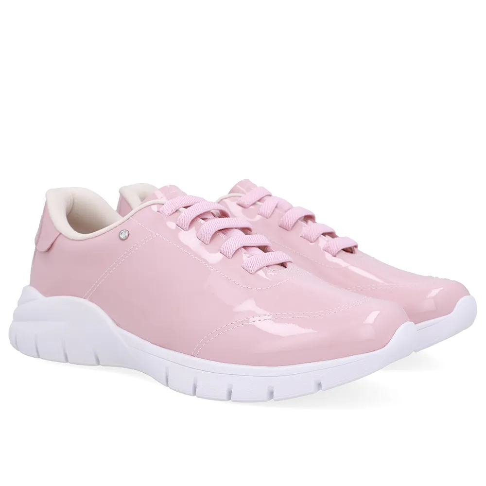 Tênis Slip On Rosa Verniz Básico, Usaflex, de R$ 389 por R$ 149