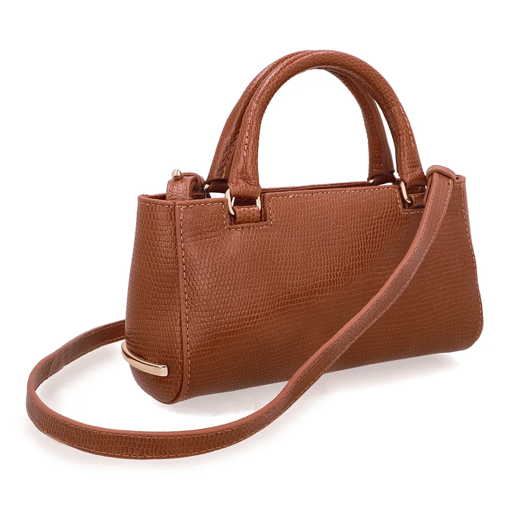 Bolsa Tote Couro Marrom Alça Removível, Usaflex, R$ 559,99